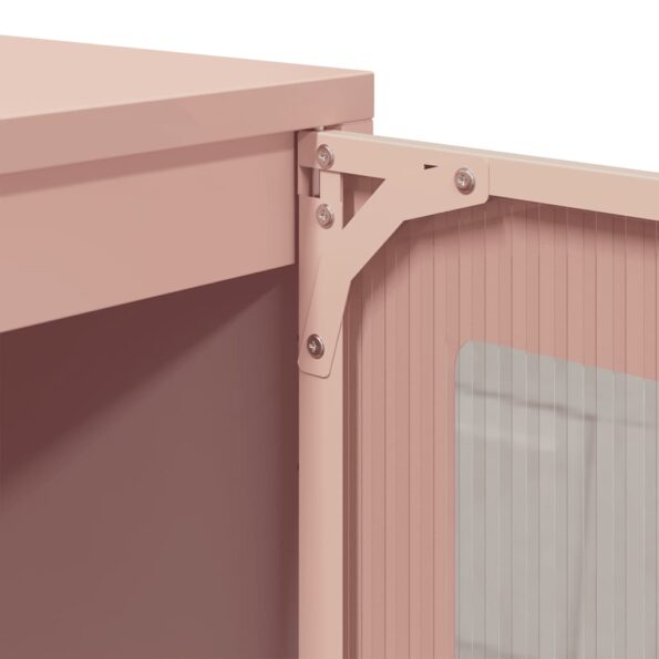 vidaXL Komoda ružová 100,5x39x107 cm oceľ valcovaná za studena – Obrázok 10
