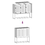vidaXL Komoda ružová 100,5x39x107 cm oceľ valcovaná za studena – Obrázok 11
