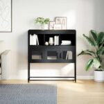 vidaXL Komoda antracitová 100,5x39x107 cm oceľ valcovaná za studena – Obrázok 4