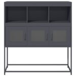 vidaXL Komoda antracitová 100,5x39x107 cm oceľ valcovaná za studena – Obrázok 5