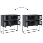 vidaXL Komoda antracitová 100,5x39x107 cm oceľ valcovaná za studena – Obrázok 10