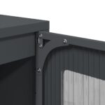 vidaXL Komoda antracitová 100,5x39x107 cm oceľ valcovaná za studena – Obrázok 11