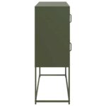vidaXL Komoda olivovozelená 100,5x39x107 cm oceľ valcovaná za studena – Obrázok 7