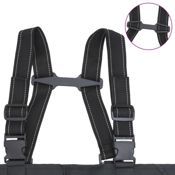 VidaXL hrudné brodiace topánky s čižmami opaskom čierna veľkosť 43 – Obrázok 5