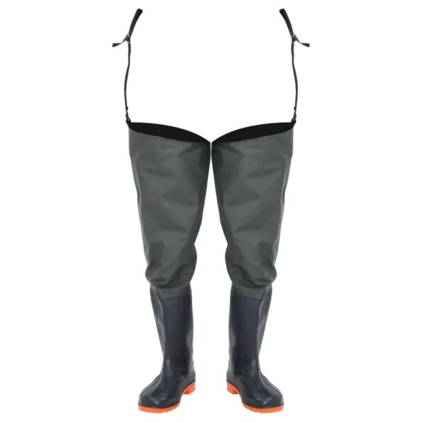 vidaXL Brodiace nohavice tmavozelené veľkosť 43 – Obrázok 2