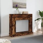 vidaXL Obloženie krbu dymový dub 100x30x87,5 cm kompozitné drevo – Obrázok 3