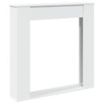 vidaXL Obloženie krbu biele 100x20x100 cm kompozitné drevo – Obrázok 2