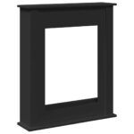 vidaXL Obloženie krbu čierne 75x20x87,5 cm kompozitné drevo – Obrázok 2
