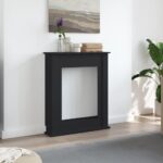 vidaXL Obloženie krbu čierne 75x20x87,5 cm kompozitné drevo – Obrázok 3