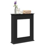 vidaXL Obloženie krbu čierne 75x20x87,5 cm kompozitné drevo