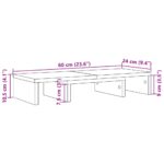 vidaXL Stojan na monitor dub artisian 60x24x10,5 cm kompozitné drevo – Obrázok 9