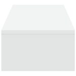 vidaXL Stojan na monitor a zásuvky biely 100x27x15 cm masívna borovica – Obrázok 6