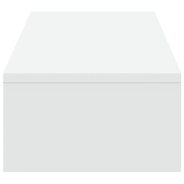 vidaXL Stojan na monitor a zásuvky biely 100x27x15 cm masívna borovica – Obrázok 6