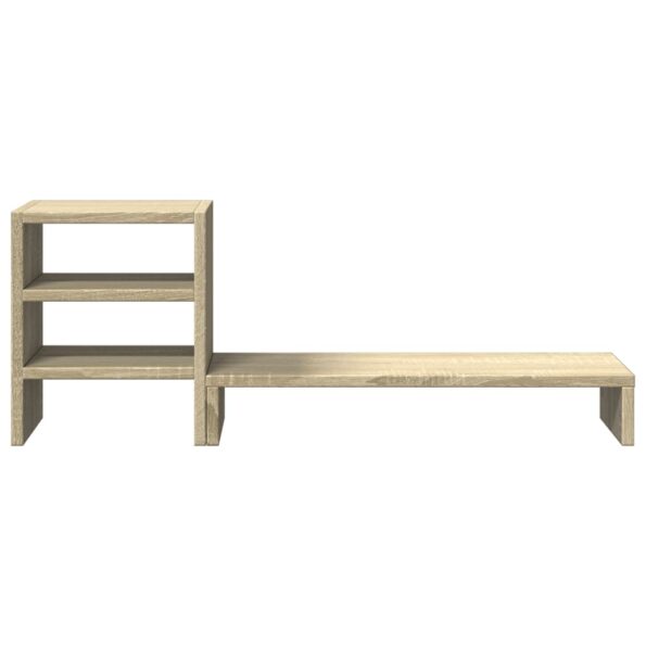 vidaXL Stojan na monitor s organizérom dub sonoma kompozitné drevo – Obrázok 4