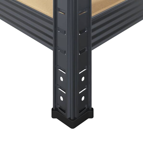 vidaXL 5-vrstvová úložná polica antracitová oceľ a spracované drevo – Obrázok 11