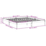 vidaXL Extra dlhá posteľ bez matraca 200x220 cm masívna borovica – Obrázok 9