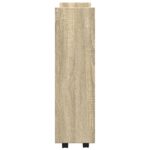 vidaXL Úzky úložný vozík 3 poschodia dub sonoma kompozitné drevo – Obrázok 5