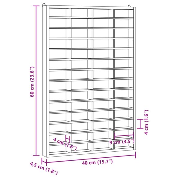 vidaXL obývacia stena s 56 priehradkami 40x4,5x60 cm – Obrázok 9