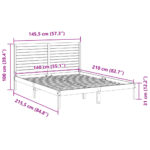 vidaXL Extra dlhá posteľ bez matraca 140x210 cm masívne drevo – Obrázok 9