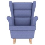 vidaXL Hojdacie kreslo Jeans Blue 74x90x102 cm Látka – Obrázok 4