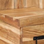vidaXL Nočný stolík 60x32x80 cm, akáciový masív – Obrázok 6