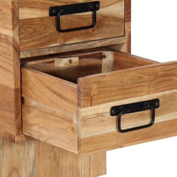 vidaXL Nočný stolík 60x32x80 cm, akáciový masív – Obrázok 7