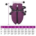 vidaXL Psí kabát s postrojom vodeodolná reflexná fialové XL – Obrázok 10