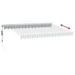 vidaXL Automaticky zaťahovacia markíza antracit a biela 350x250 cm – Obrázok 5