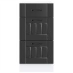 vidaXL Kuchynská spodná skrinka Lucca, čierna, kompozitné drevo – Obrázok 4