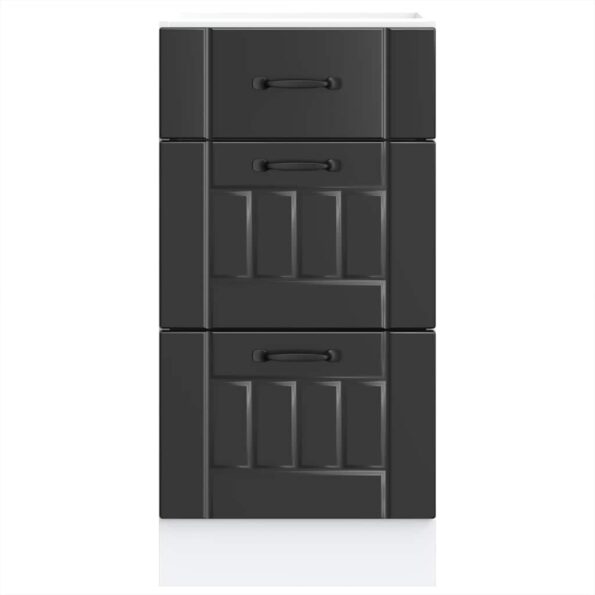 vidaXL Kuchynská spodná skrinka Lucca, čierna, kompozitné drevo – Obrázok 4