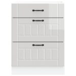 vidaXL Kuchynská spodná skrinka Lucca, lesklá biela, kompozitné drevo – Obrázok 4