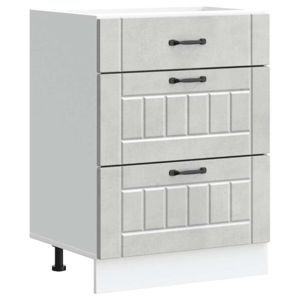 vidaXL Kuchynská spodná skrinka Lucca, betónovo sivé, kompozitné drevo – Obrázok 2