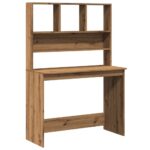vidaXL Stolík s policami dub artisan 102x45x148 cm kompozitné drevo