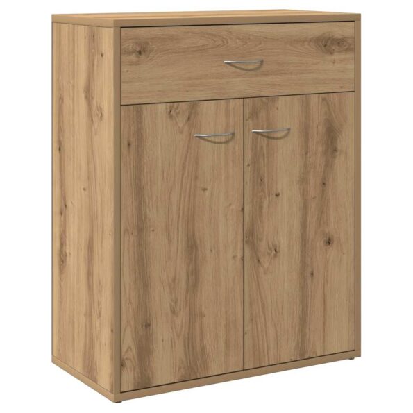 vidaXL Komoda dub artisan 60x30x75 cm kompozitné drevo – Obrázok 2