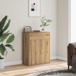 vidaXL Komoda dub artisan 60x30x75 cm kompozitné drevo – Obrázok 3