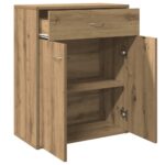 vidaXL Komoda dub artisan 60x30x75 cm kompozitné drevo – Obrázok 5