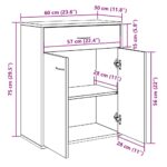 vidaXL Komoda dub artisan 60x30x75 cm kompozitné drevo – Obrázok 10