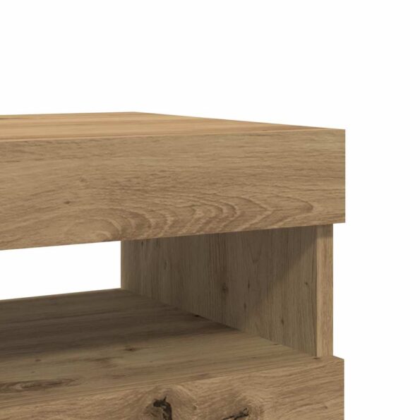 vidaXL TV skrinky s LED svetlami 2 ks dub artisan kompozitné drevo – Obrázok 11