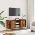 vidaXL TV skrinka lesklá staré drevo 102x35x50 cm spracované drevo – Obrázok 3