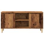 vidaXL TV skrinka lesklá staré drevo 102x35x50 cm spracované drevo – Obrázok 4
