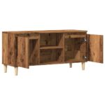 vidaXL TV skrinka lesklá staré drevo 102x35x50 cm spracované drevo – Obrázok 9