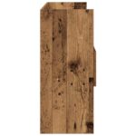 vidaXL Komoda staré drevo 105x30x70 cm kompozitné drevo – Obrázok 5