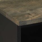 vidaXL Nočné stolíky 2 ks, čierne 40x33x46 cm, mangový masív – Obrázok 7