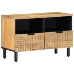 VidaXL TV skrinka Hnedá 70x33x46 cm Masívne drevo Mango