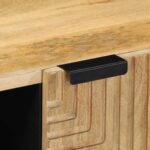 VidaXL TV skrinka Hnedá 80x31,5x46 cm Masívne drevo Mango – Obrázok 8