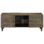 vidaXL konferenčný stolík svetlosivá z masívneho dreva mango – Obrázok 2