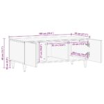 vidaXL konferenčný stolík svetlosivá z masívneho dreva mango – Obrázok 11