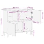 VidaXL Príborník 80x33x75 cm Masívne drevo Mango – Obrázok 12