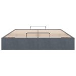 vidaXL Osmanský rám postele bez matraca Tmavosivá 140x190 cm Zamat – Obrázok 5