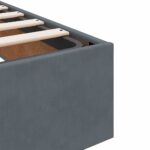 vidaXL Osmanský rám postele bez matraca Tmavosivá 140x190 cm Zamat – Obrázok 9